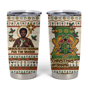 Ghana Jesus Christmas Tumbler Cup Ghana Coat Of Arms Jesus Christ Art