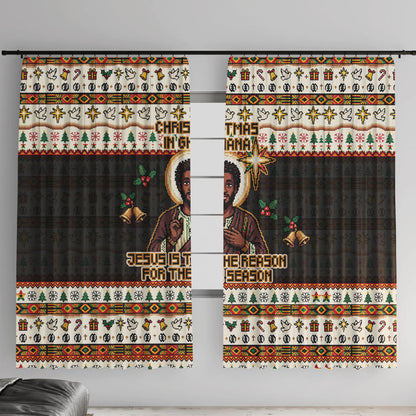 Ghana Jesus Christmas Window Curtain Ghana Coat Of Arms Jesus Christ Art