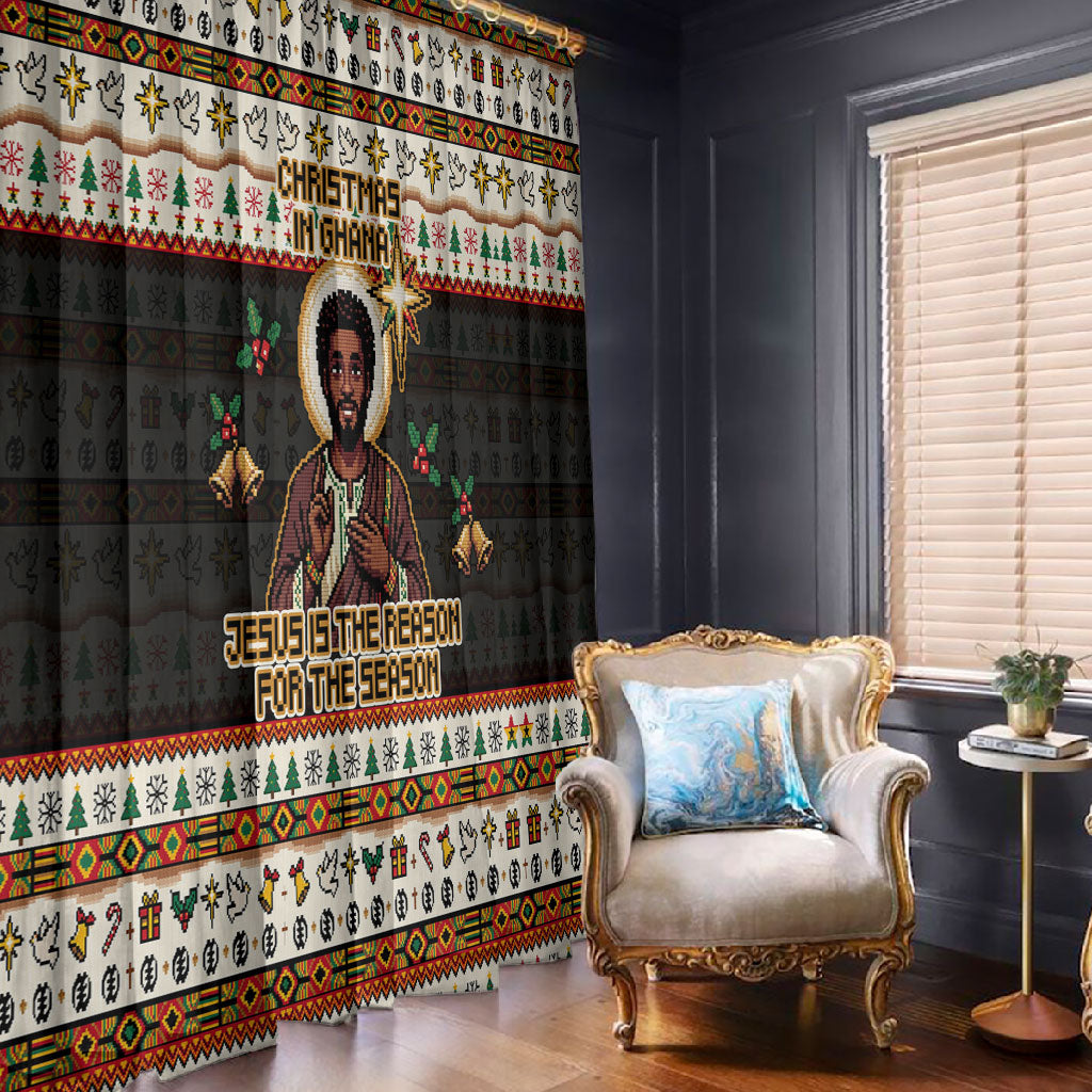 Ghana Jesus Christmas Window Curtain Ghana Coat Of Arms Jesus Christ Art