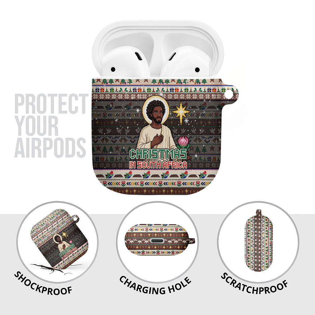 Christmas In South Africa Jesus AirPods Case South Africa Coat Of Arms Jesus Art