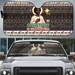Christmas In South Africa Jesus Auto Sun Shade South Africa Coat Of Arms Jesus Art