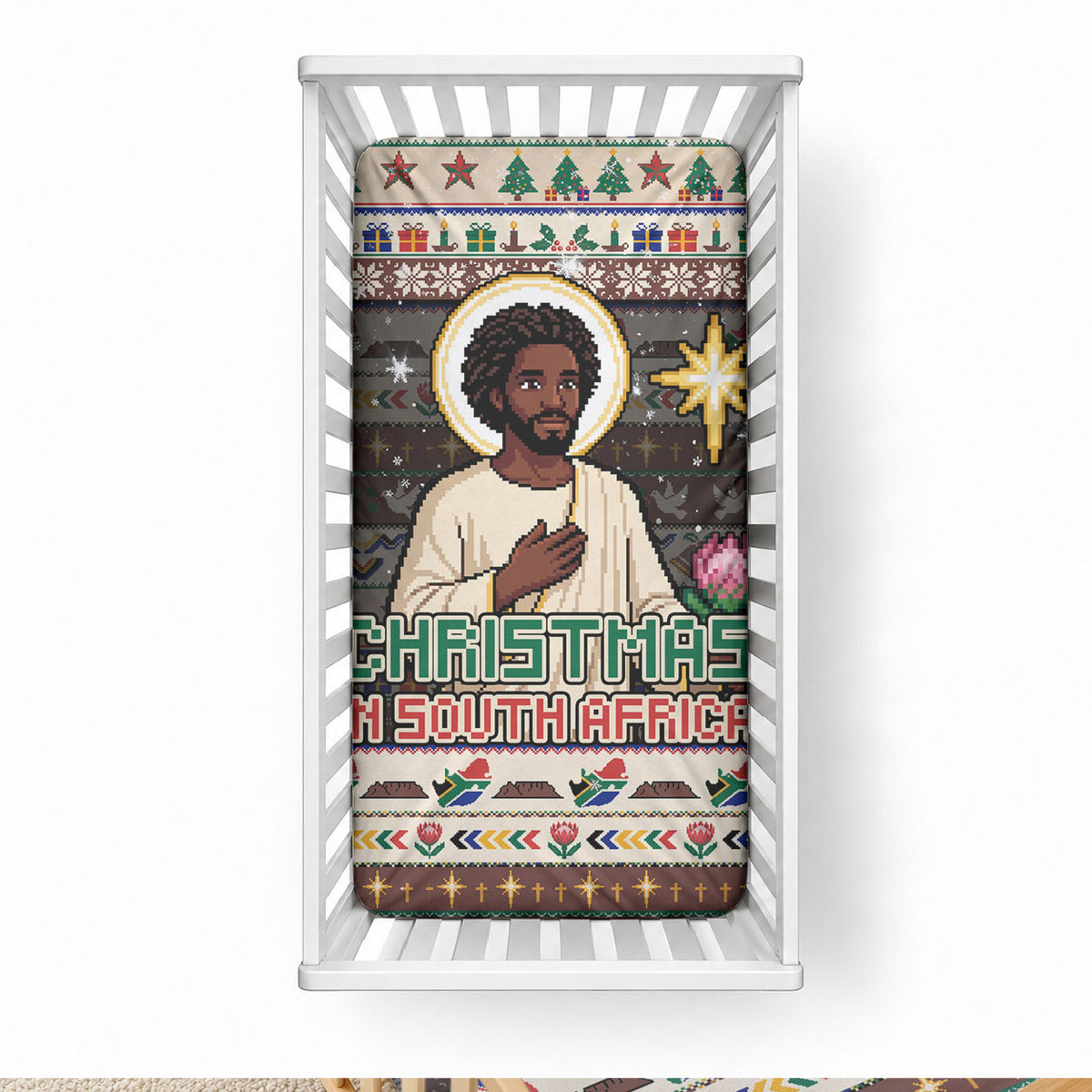 Christmas In South Africa Jesus Baby Bed Cover South Africa Coat Of Arms Jesus Art