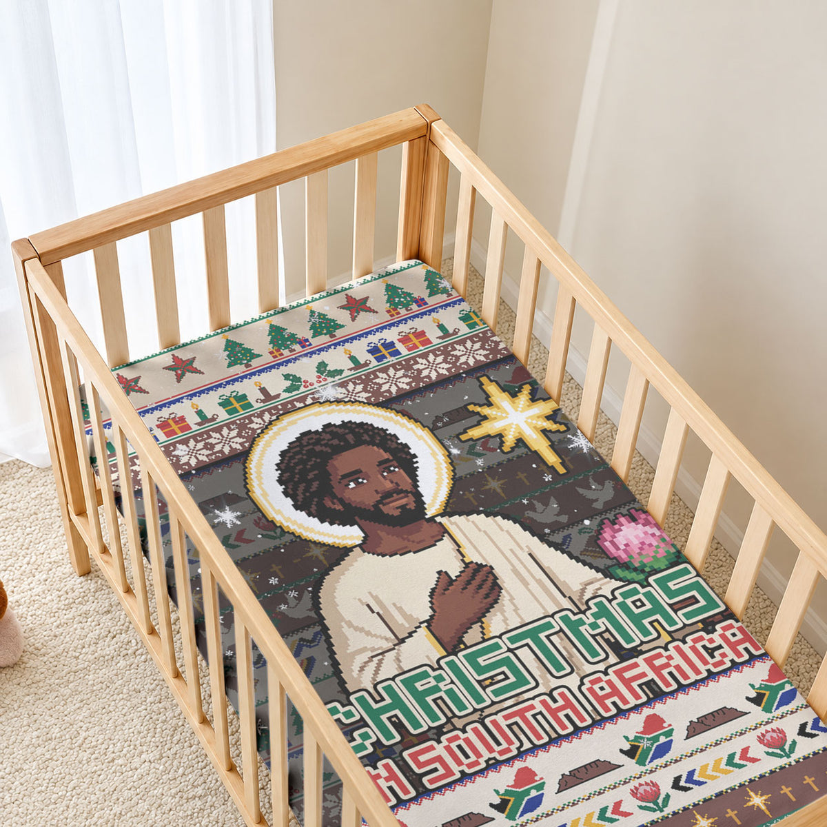 Christmas In South Africa Jesus Baby Bed Cover South Africa Coat Of Arms Jesus Art