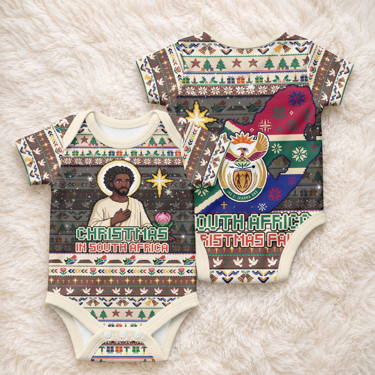Christmas In South Africa Jesus Baby Onesie South Africa Coat Of Arms Jesus Art