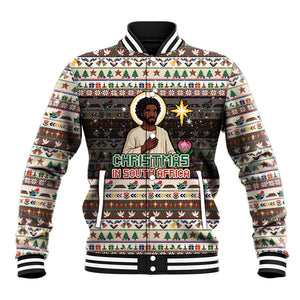 Christmas In South Africa Jesus Baseball Jacket South Africa Coat Of Arms Jesus Art