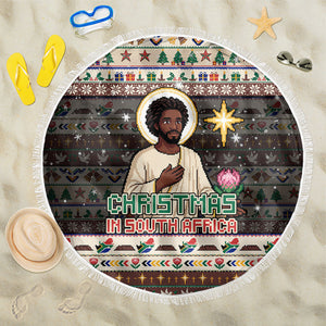 Christmas In South Africa Jesus Beach Blanket South Africa Coat Of Arms Jesus Art