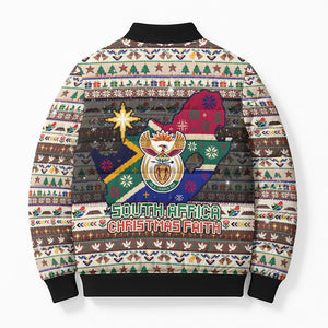 Christmas In South Africa Jesus Bomber Puffer Jacket South Africa Coat Of Arms Jesus Art