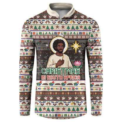 Christmas In South Africa Jesus Button Sweatshirt South Africa Coat Of Arms Jesus Art