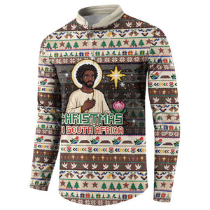 Christmas In South Africa Jesus Button Sweatshirt South Africa Coat Of Arms Jesus Art