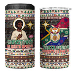 Christmas In South Africa Jesus 4 in 1 Can Cooler Tumbler South Africa Coat Of Arms Jesus Art