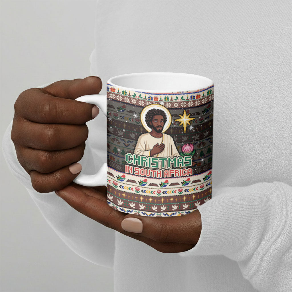 Christmas In South Africa Jesus Ceramic Mug South Africa Coat Of Arms Jesus Art