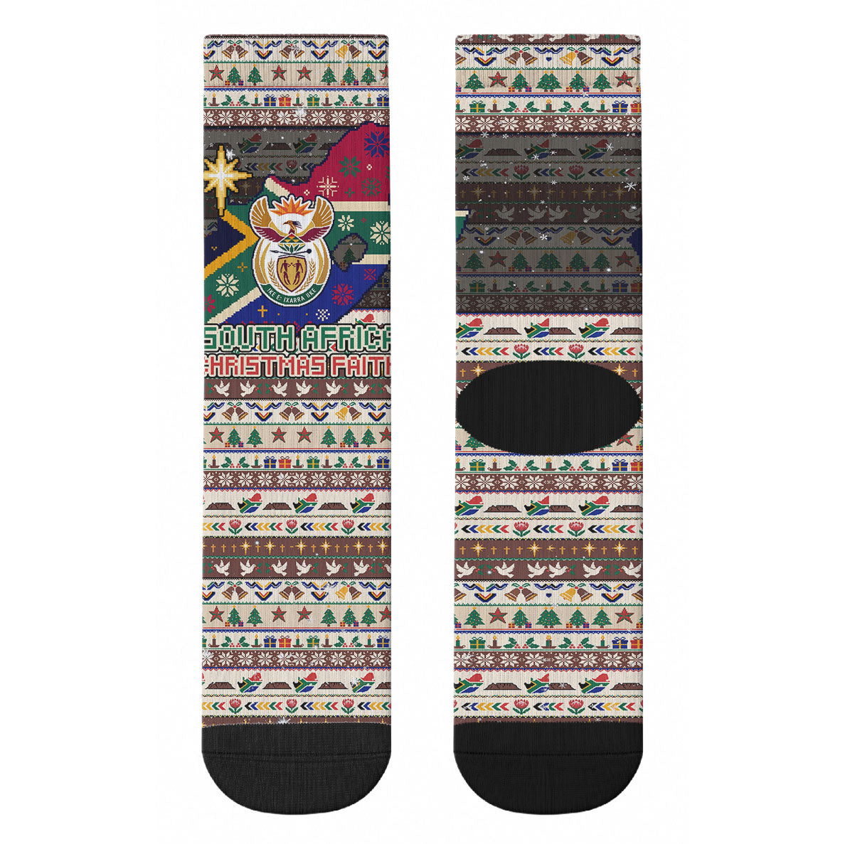 Christmas In South Africa Jesus Crew Socks South Africa Coat Of Arms Jesus Art