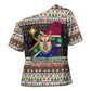 Christmas In South Africa Jesus Cross Shoulder Shirt South Africa Coat Of Arms Jesus Art