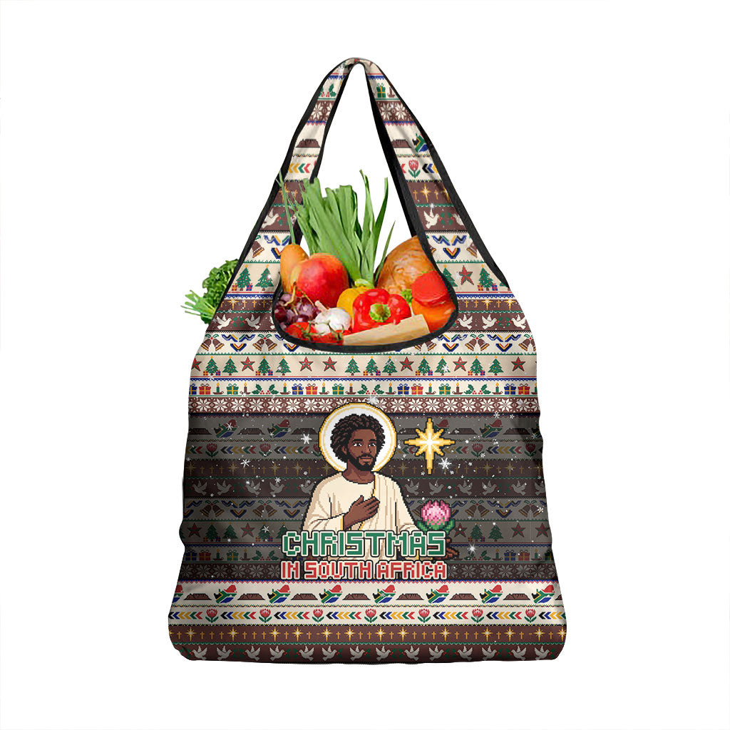 Christmas In South Africa Jesus Grocery Bag South Africa Coat Of Arms Jesus Art