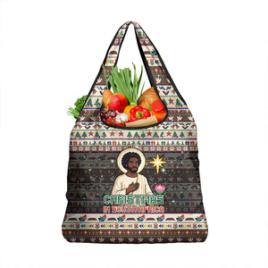 Christmas In South Africa Jesus Grocery Bag South Africa Coat Of Arms Jesus Art