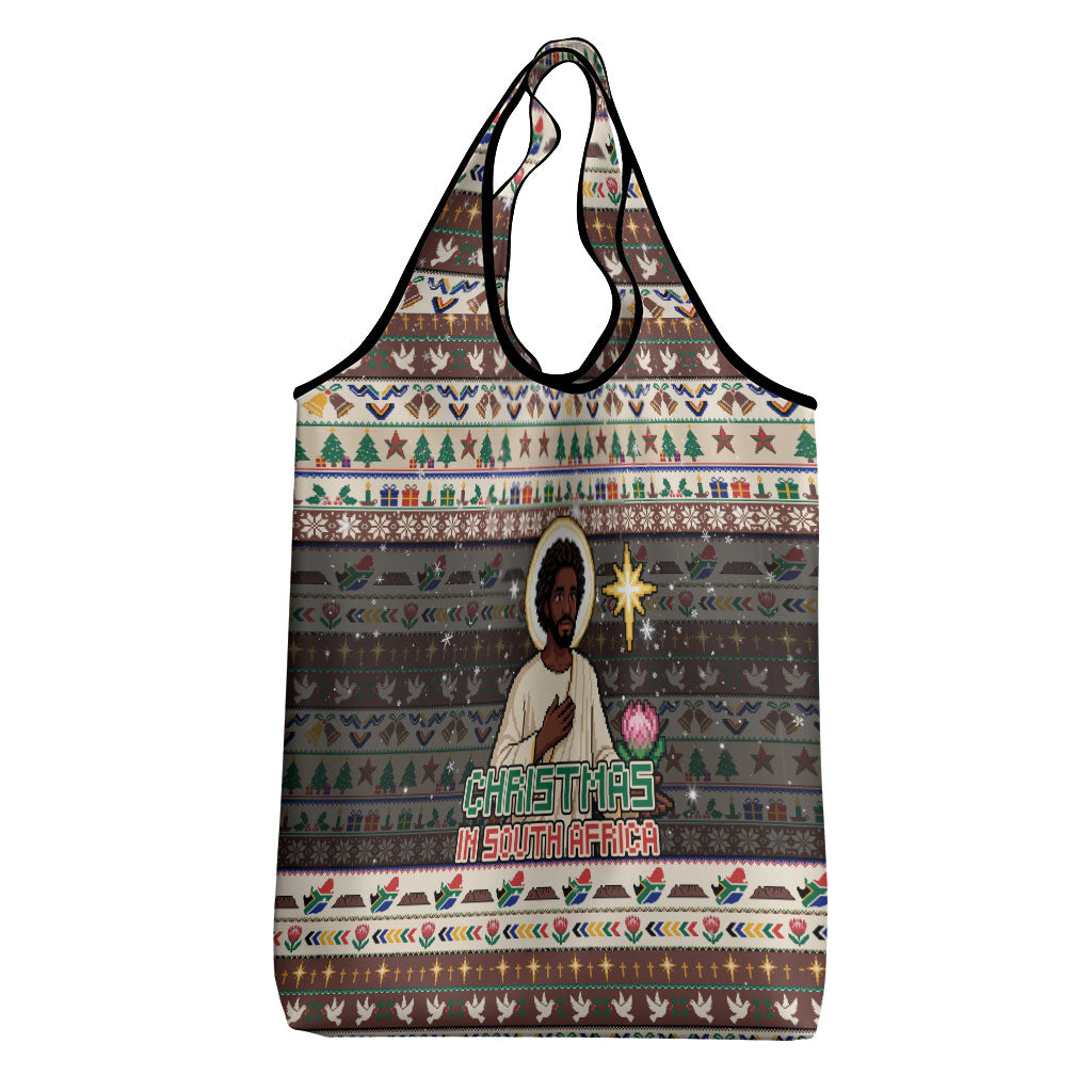 Christmas In South Africa Jesus Grocery Bag South Africa Coat Of Arms Jesus Art