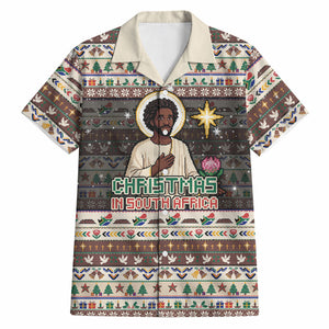 Christmas In South Africa Jesus Hawaiian Shirt South Africa Coat Of Arms Jesus Art