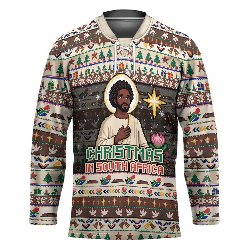 Christmas In South Africa Jesus Hockey Jersey South Africa Coat Of Arms Jesus Art