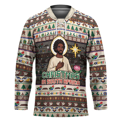 Christmas In South Africa Jesus Hockey Jersey South Africa Coat Of Arms Jesus Art