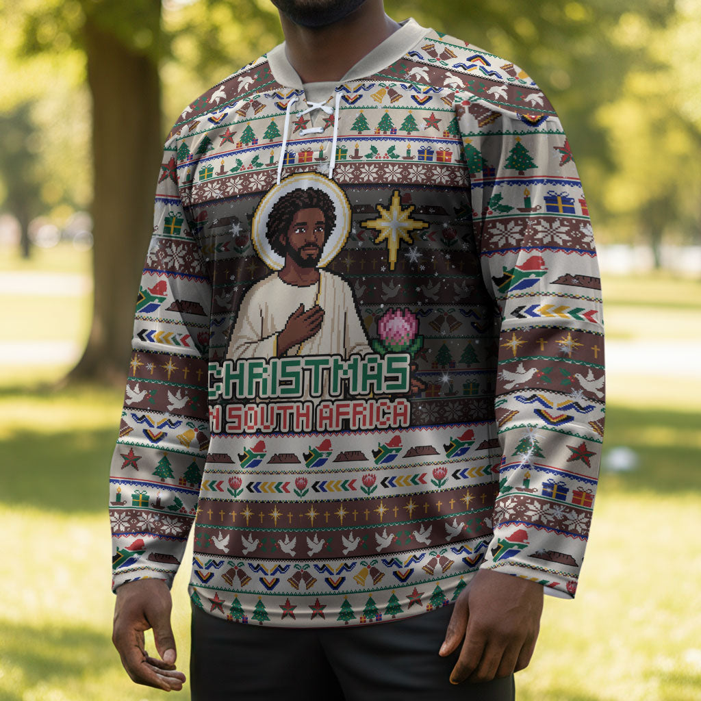Christmas In South Africa Jesus Hockey Jersey South Africa Coat Of Arms Jesus Art
