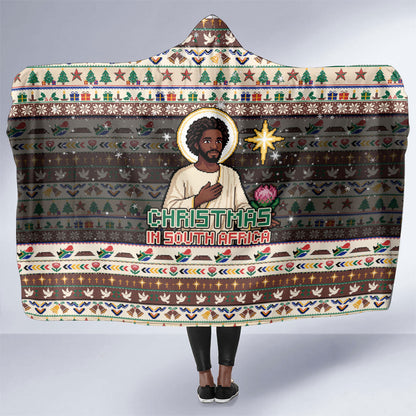 Christmas In South Africa Jesus Hooded Blanket South Africa Coat Of Arms Jesus Art