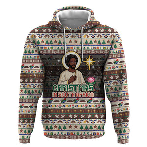 Christmas In South Africa Jesus Hoodie South Africa Coat Of Arms Jesus Art