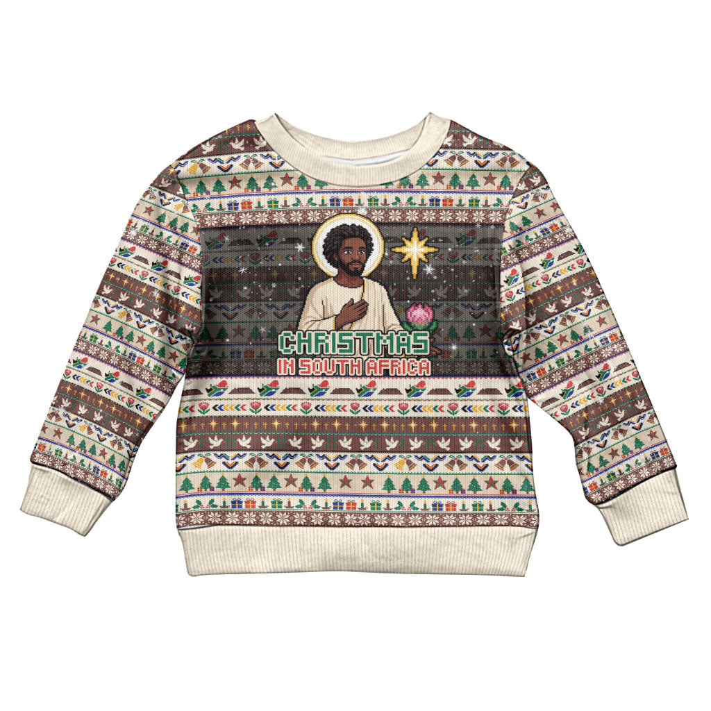 Christmas In South Africa Jesus Kid Ugly Christmas Sweater South Africa Coat Of Arms Jesus Art