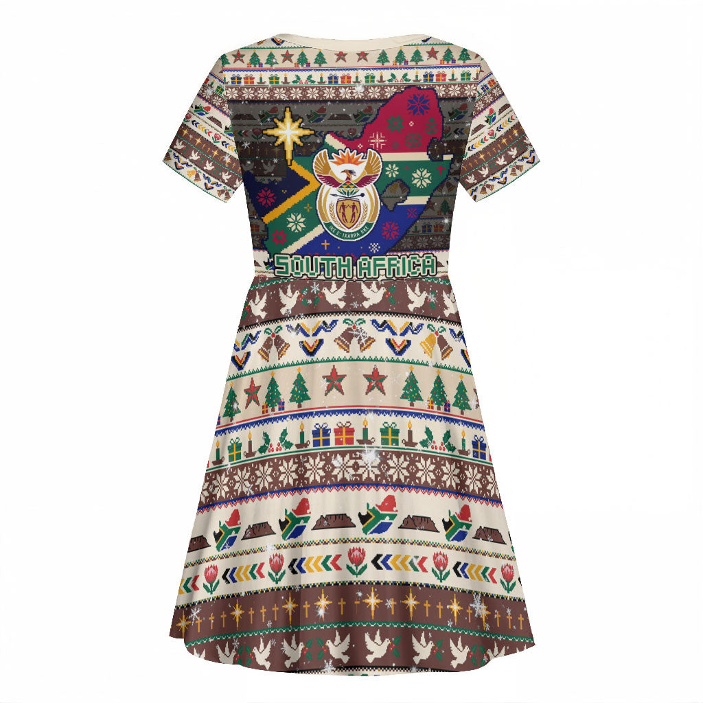 Christmas In South Africa Jesus Kid Short Sleeve Dress South Africa Coat Of Arms Jesus Art