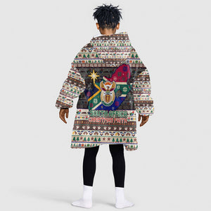Christmas In South Africa Jesus Kid Wearable Blanket Hoodie South Africa Coat Of Arms Jesus Art