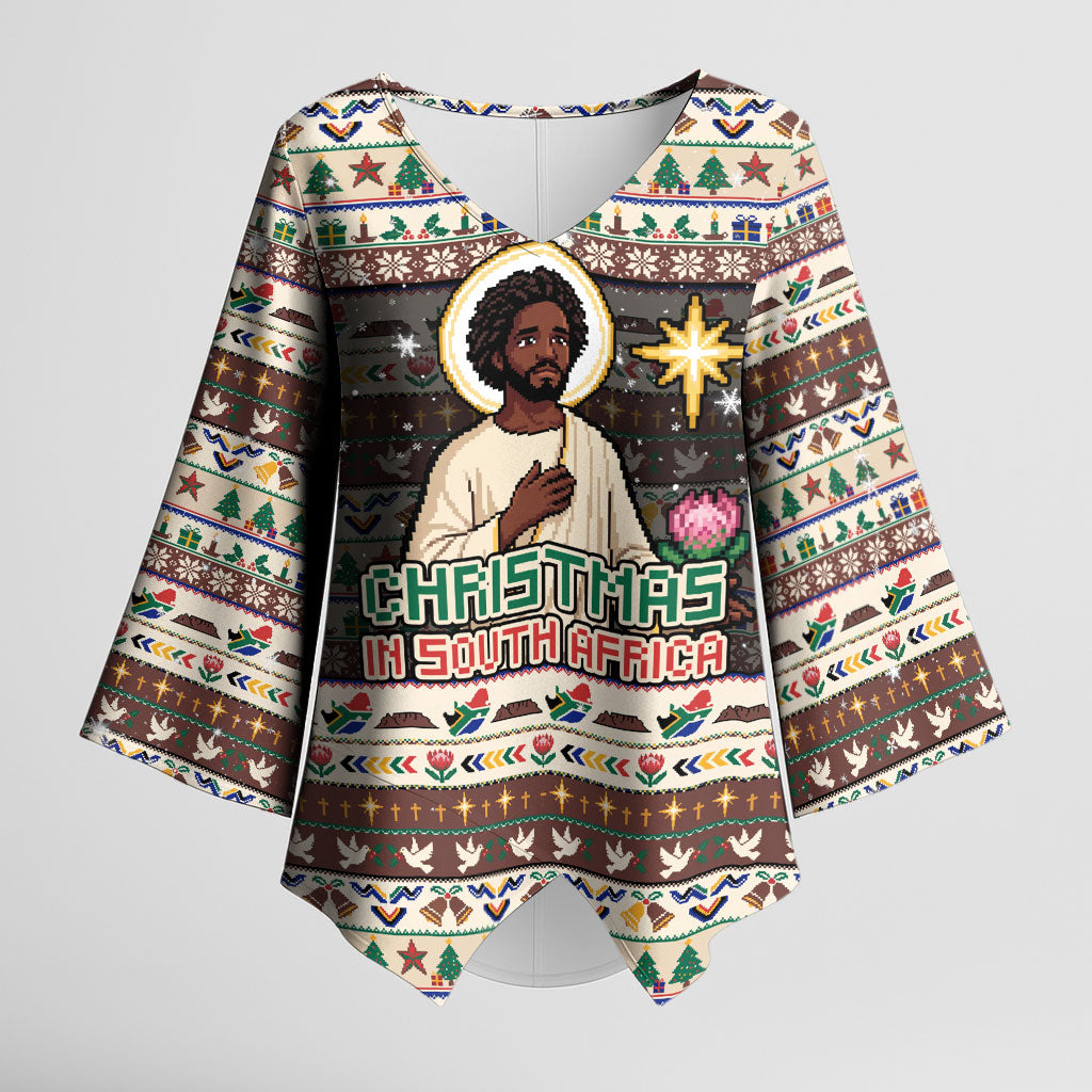Christmas In South Africa Jesus Kimono Sleeve Blouse South Africa Coat Of Arms Jesus Art