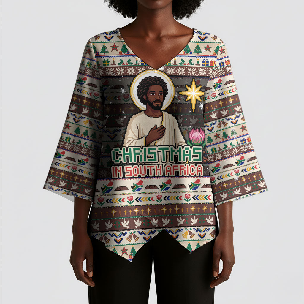 Christmas In South Africa Jesus Kimono Sleeve Blouse South Africa Coat Of Arms Jesus Art