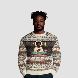 Christmas In South Africa Jesus Ugly Christmas Sweater South Africa Coat Of Arms Jesus Art