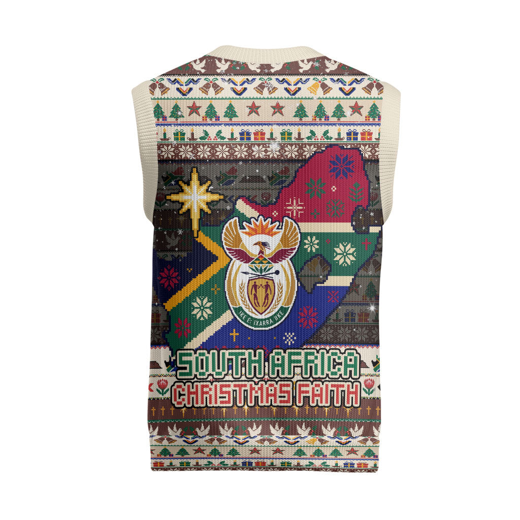 Christmas In South Africa Jesus Christmas Knitted V-Neck Vest South Africa Coat Of Arms Jesus Art