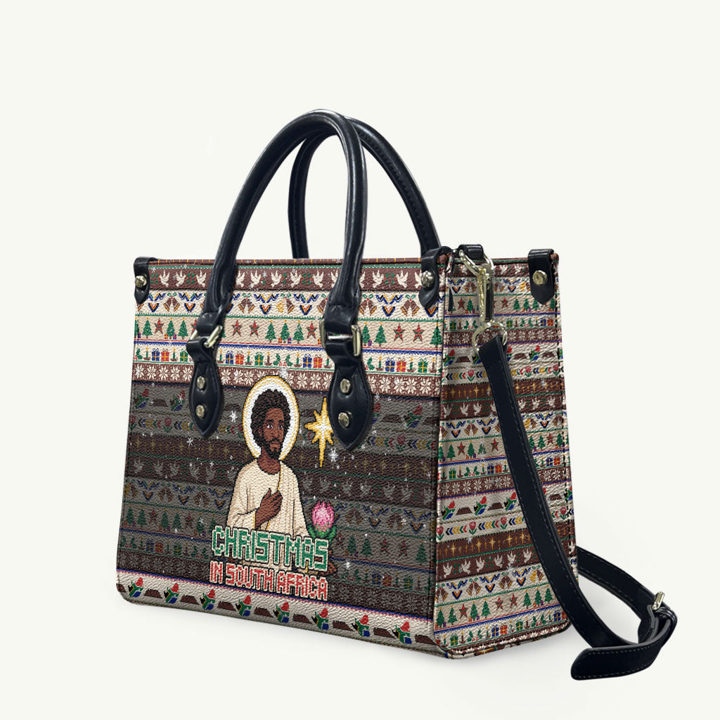 Christmas In South Africa Jesus Leather Bag South Africa Coat Of Arms Jesus Art