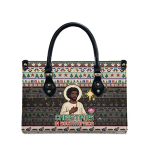 Christmas In South Africa Jesus Leather Bag South Africa Coat Of Arms Jesus Art