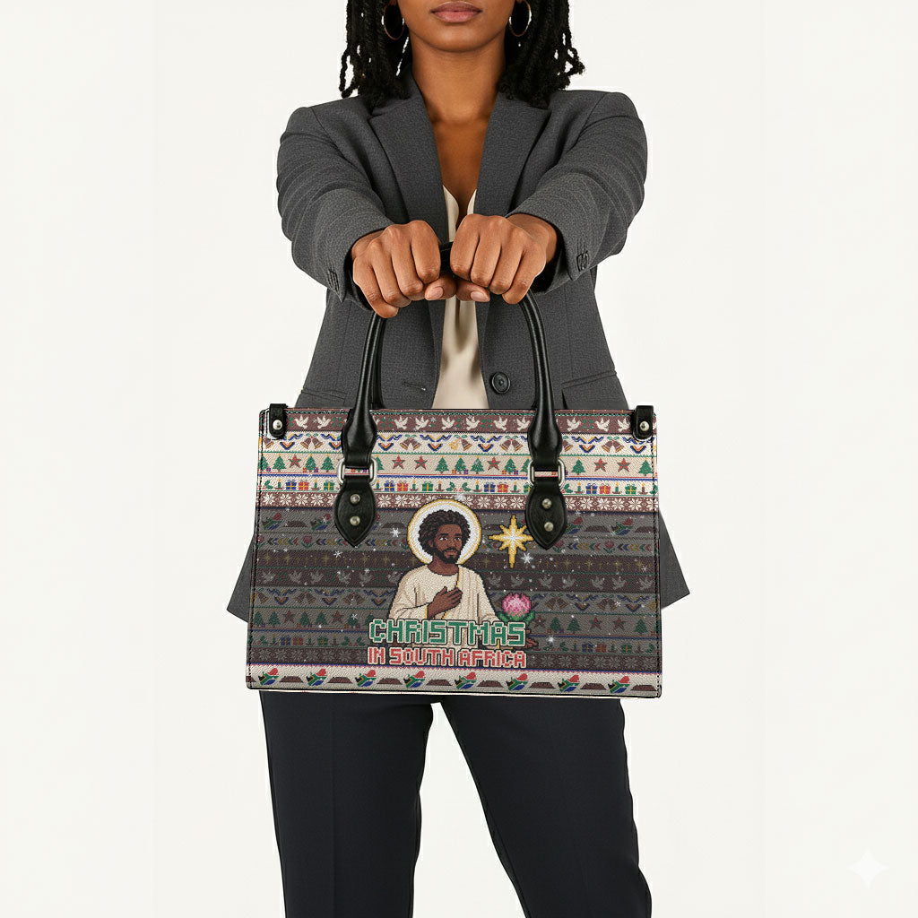 Christmas In South Africa Jesus Leather Bag South Africa Coat Of Arms Jesus Art