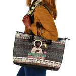 Christmas In South Africa Jesus Leather Tote Bag South Africa Coat Of Arms Jesus Art