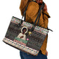 Christmas In South Africa Jesus Leather Tote Bag South Africa Coat Of Arms Jesus Art