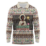 Christmas In South Africa Jesus Long Sleeve Polo Shirt South Africa Coat Of Arms Jesus Art