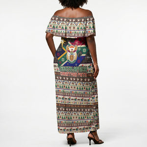 Christmas In South Africa Jesus Off Shoulder Maxi Dress South Africa Coat Of Arms Jesus Art