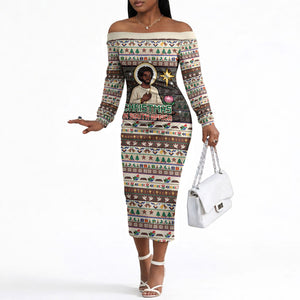 Christmas In South Africa Jesus Off The Shoulder Long Sleeve Dress South Africa Coat Of Arms Jesus Art