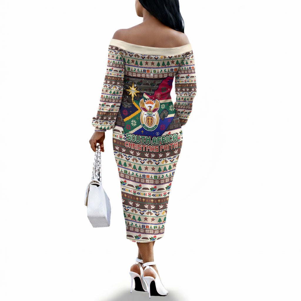 Christmas In South Africa Jesus Off The Shoulder Long Sleeve Dress South Africa Coat Of Arms Jesus Art