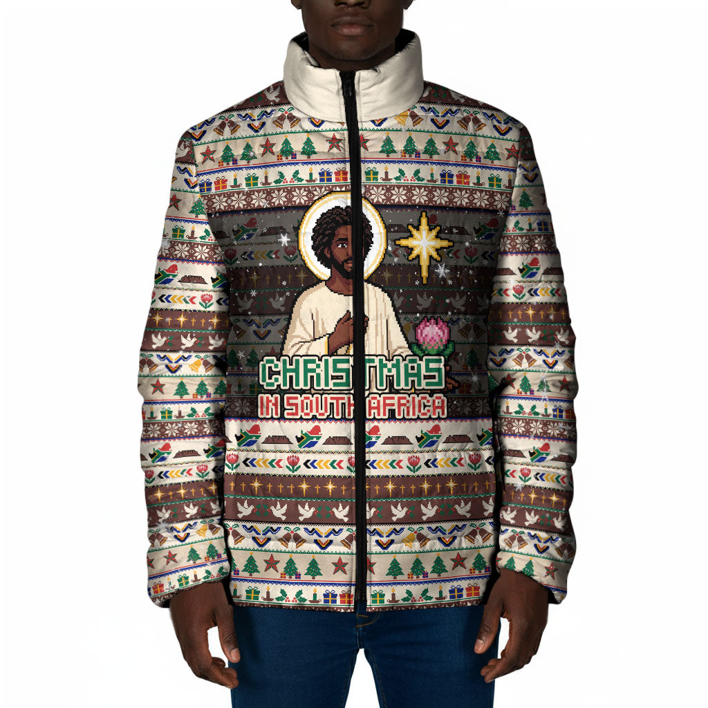 Christmas In South Africa Jesus Padded Jacket South Africa Coat Of Arms Jesus Art