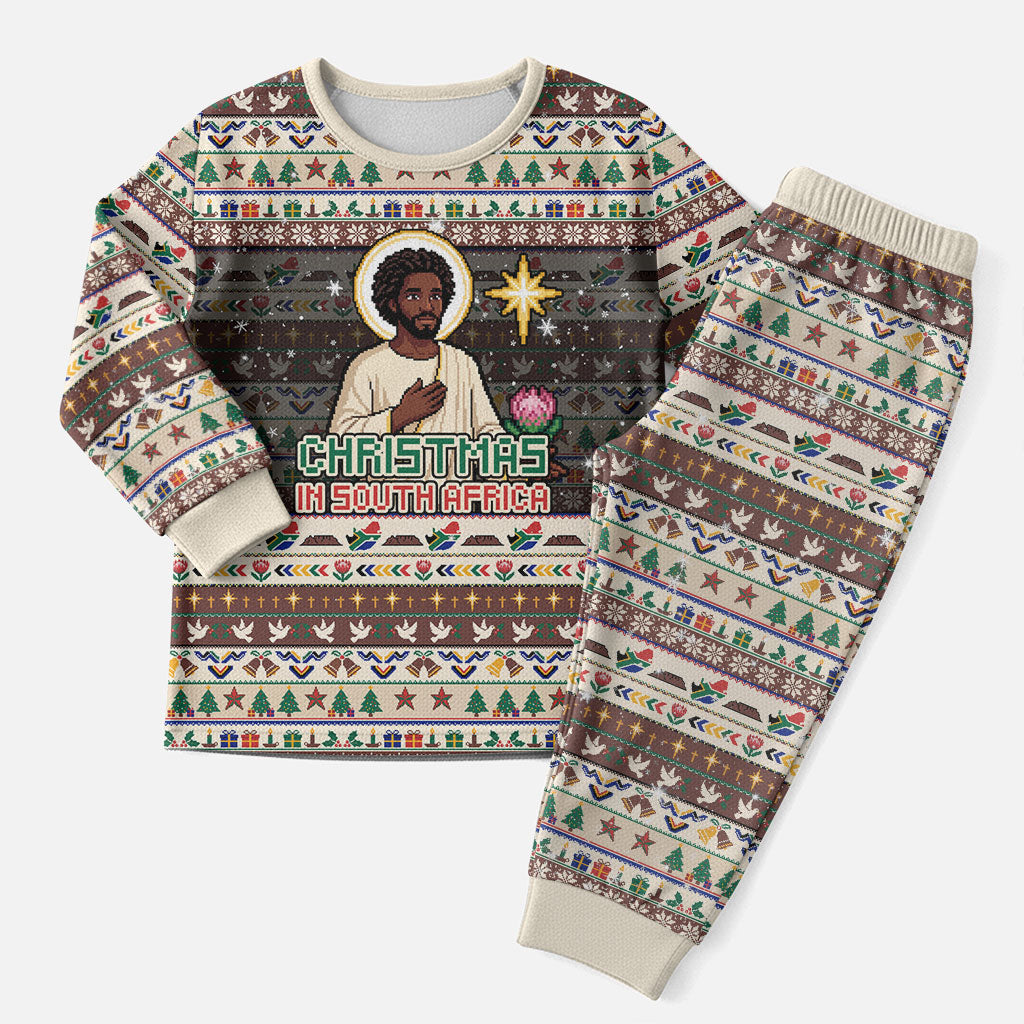 Christmas In South Africa Jesus Christmas Pajama Set South Africa Coat Of Arms Jesus Art