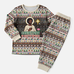 Christmas In South Africa Jesus Christmas Pajama Set South Africa Coat Of Arms Jesus Art