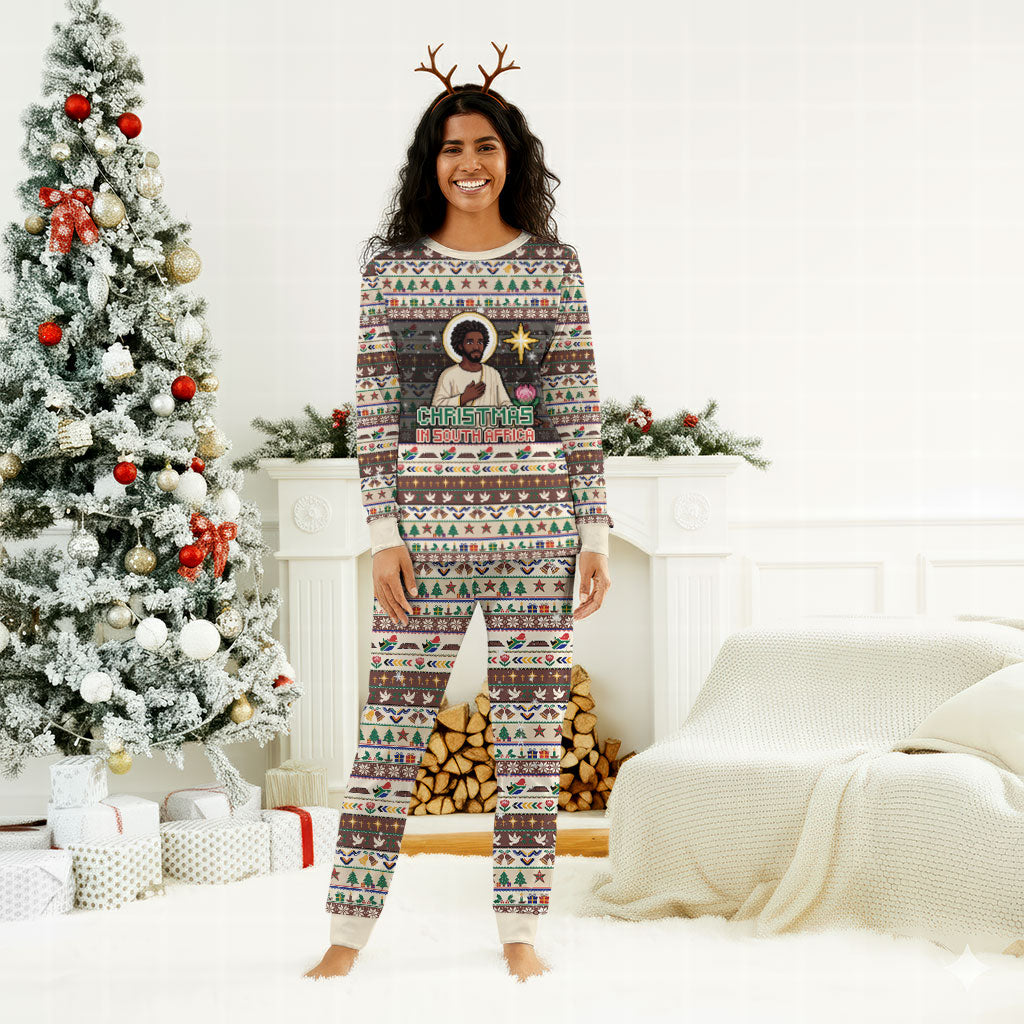 Christmas In South Africa Jesus Christmas Pajama Set South Africa Coat Of Arms Jesus Art