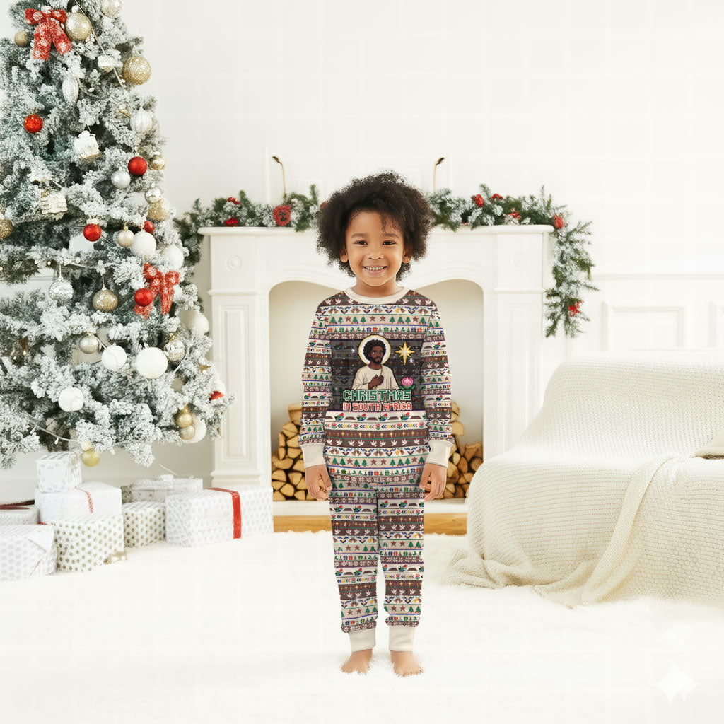 Christmas In South Africa Jesus Christmas Pajama Set South Africa Coat Of Arms Jesus Art