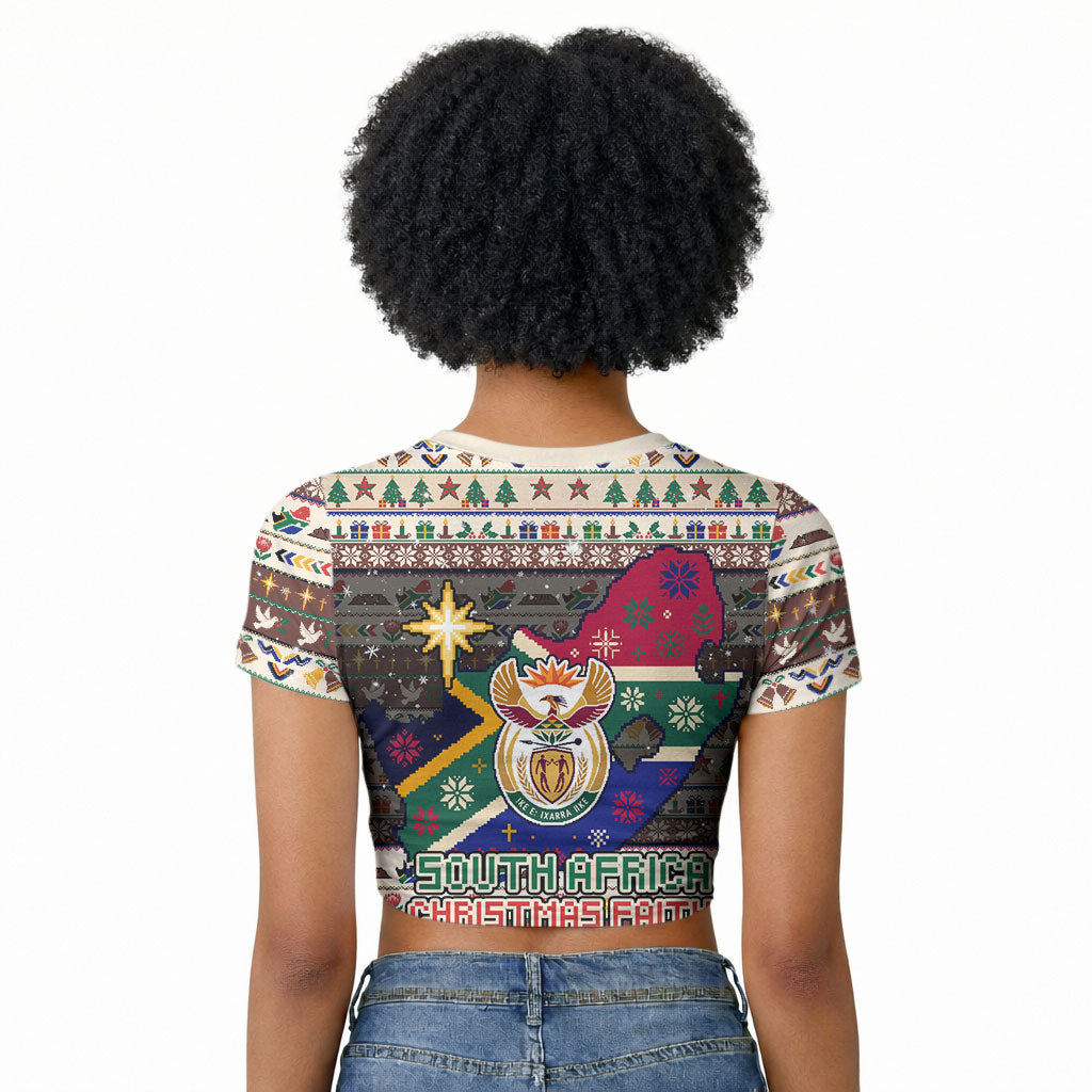 Christmas In South Africa Jesus Raglan Cropped T shirt South Africa Coat Of Arms Jesus Art