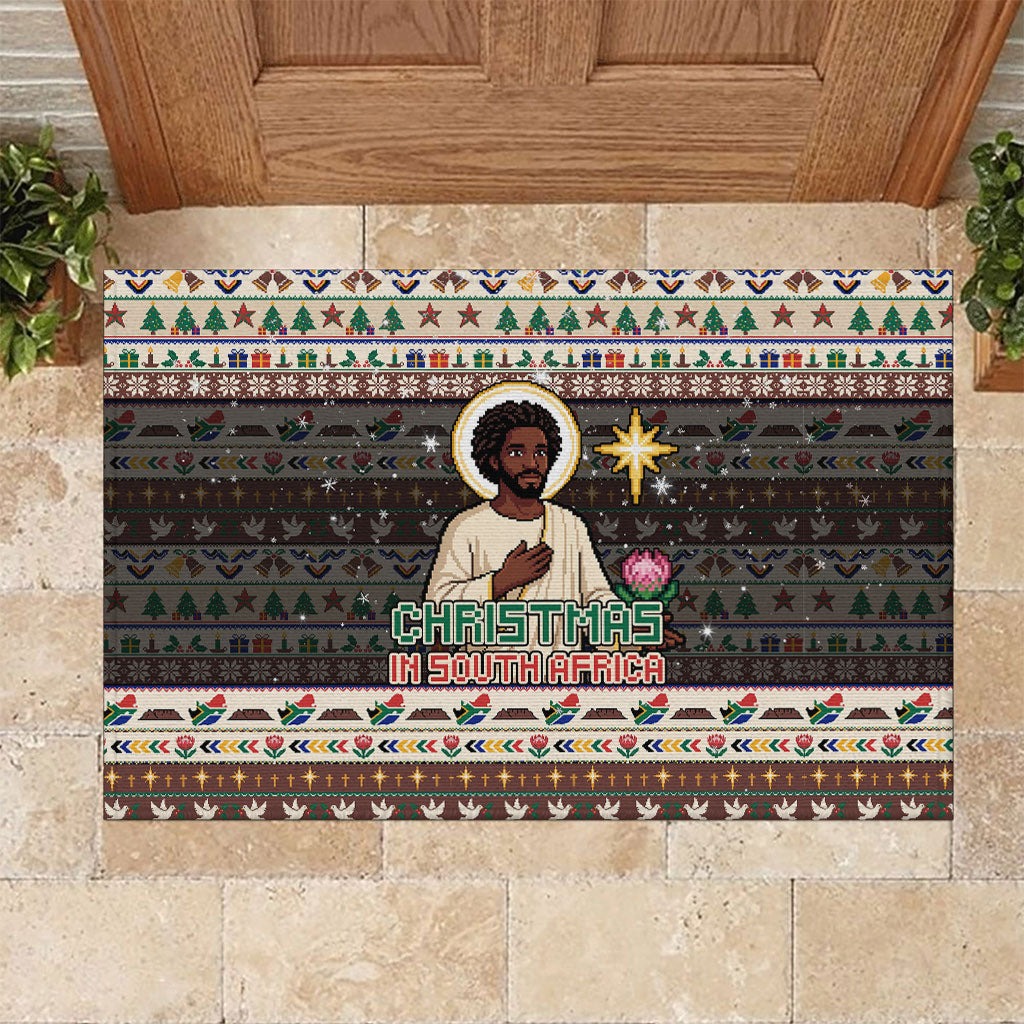 Christmas In South Africa Jesus Rubber Doormat South Africa Coat Of Arms Jesus Art