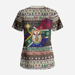 Christmas In South Africa Jesus Scrub Top South Africa Coat Of Arms Jesus Art